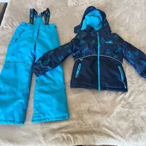 Kids Blue Ski Jacket and Pants Set